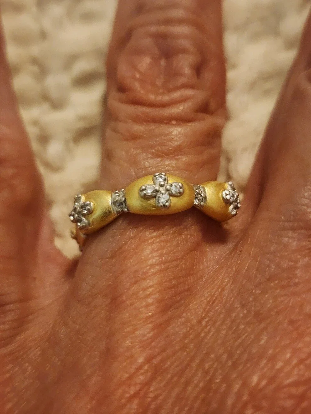 Iconic Freida Rothman Stacking Ring Sz 6 14K Gold Over Sterling Silver New